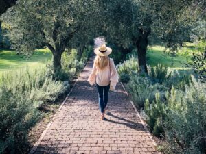 Daily self care rituals – exercise A person taking a peaceful walk in a park, symbolizing exercise and connection with nature.
•	Purpose: To visually represent the benefits of combining physical activity and na-ture.
Credit: Morguefile bango
